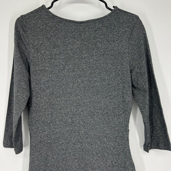 Seed Heritage Dress Gray Twist Front Stretch 3/4 Sleeve NWT - Picture 8 of 9